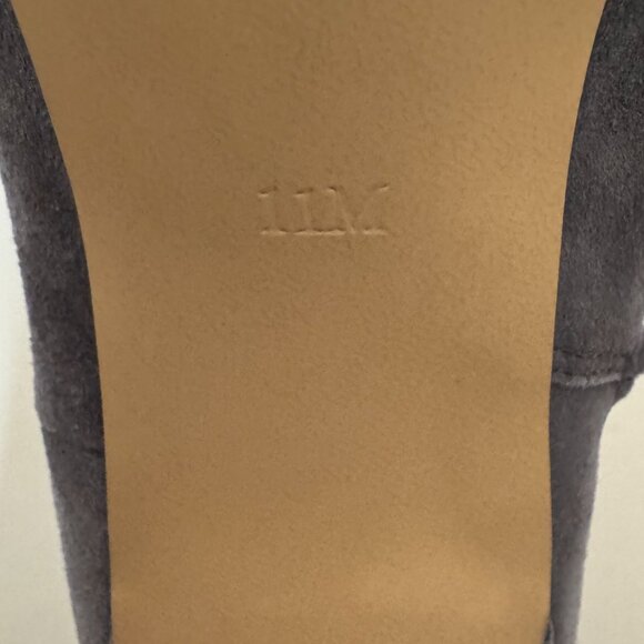 NWOB TALBOTS Gray Suede Ankle Boots Woman's sz 11 Kitten Heel Leather - Picture 12 of 14